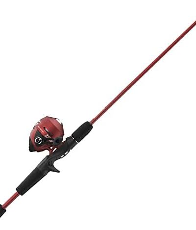 Zebco Slingshot Spincast Reel and Fishing Rod Combo, 5-Foot 6-Inch 2-Piece Fishing Pole, Size 30 Reel, Right-Hand Retrieve, Pre-Spooled with 10-Pound Zebco Line